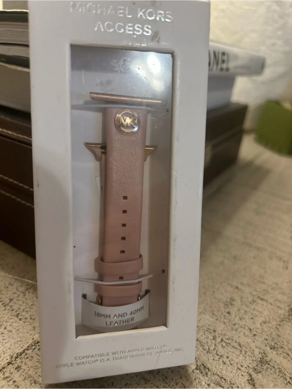 Michael Kors Pink Leather Replacement Smartwatch Band NWT